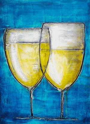 Glasses of Prosecco wine