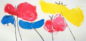 poppies, california flower, florentine art