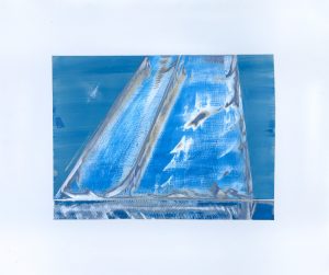 Graffito Vela dettaglio - bagno onda