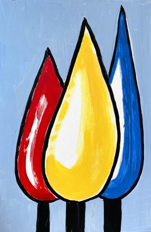 58 x 88 cipressi sul cielo celeste