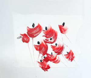 Red poppies informal